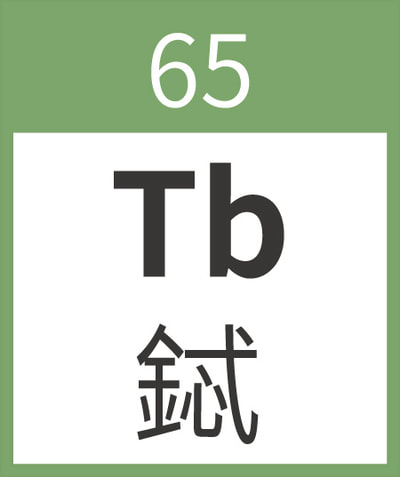 Terbium	Tb	鋱	65
