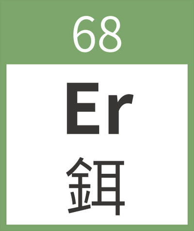 Erbium	Er	鉺	68
