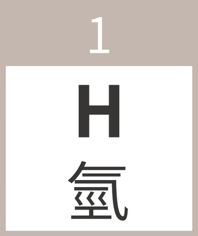 1氫 H Hydrogen  拉瓦節 輕氣  氫氣 非金屬