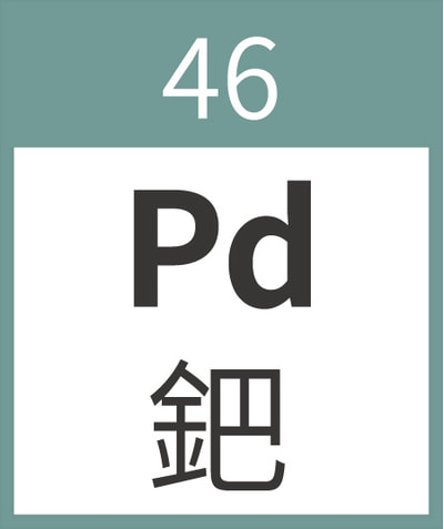 Palladium	Pd	鈀	46
