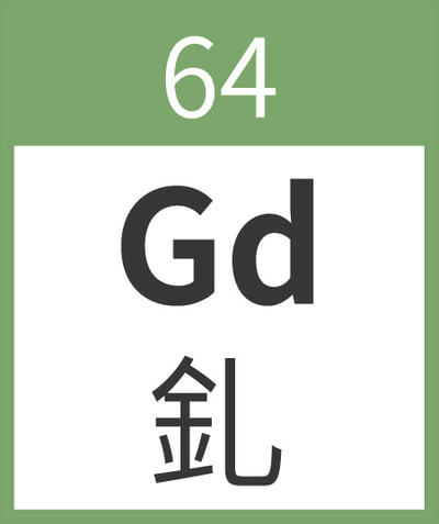 Gadolinium	Ga	釓	64
