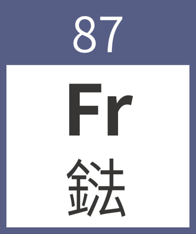 Francium	Fr	鍅	87
