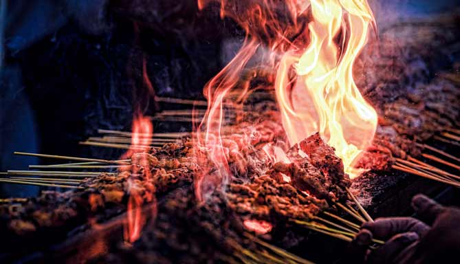 烤肉 燒焦 大火